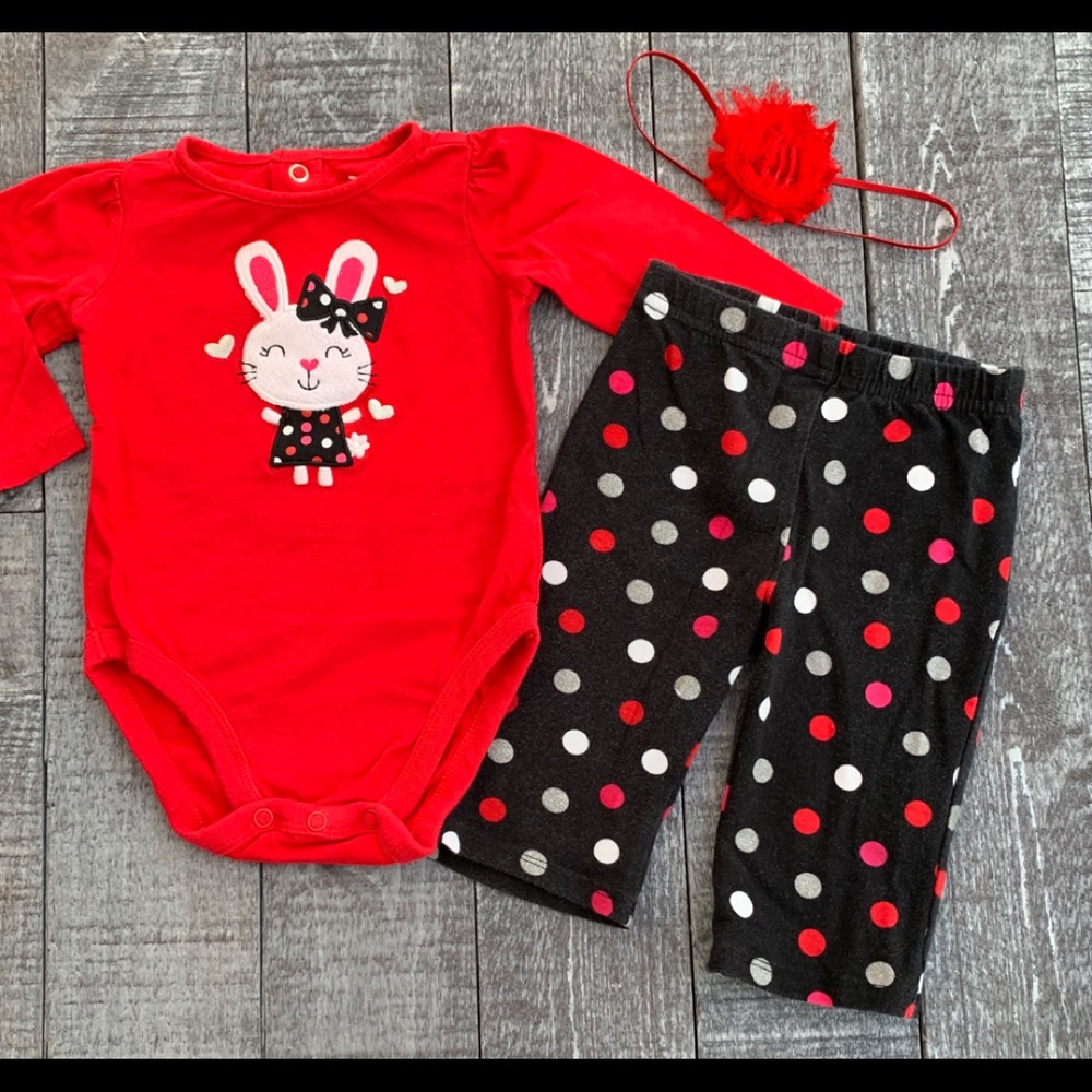 Jumping Beans Polka Dot Bunny Set